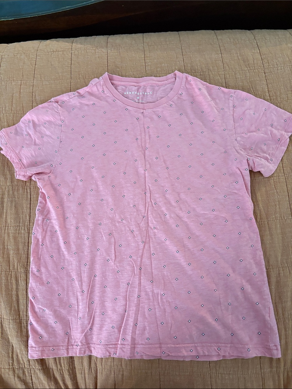 Aeropostale Light Pink Short Sleeve Tee with Micro Diamond Motif